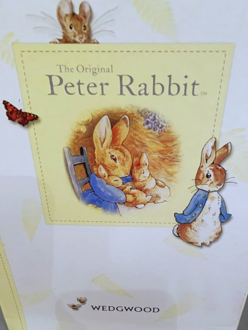 1991 Peter Rabbit Beatrix Potter Wedgwood Child's Set Mug Plate Bowl NOS in Box